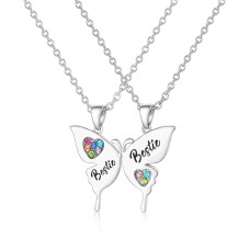 PPJew Butterfly Sister/Friendship Necklace for Big Sister Little Bestie BFF Pendant Necklaces Matching Relationship Necklace for Girls Women Best Friend-B09D2WYHND-beties