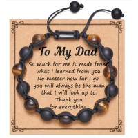 PPJew Dad Gifts from Daughter, Dad Bracelet for Men, Birthday Christmas Gifts for Dad, Father Daddy Gifts from Daughter Son G49-dad