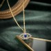 PPJew Layered Evil Eye Necklaces for Women 18K Gold Plated Dainty Chocker Necklace Delicate Jewelry Gift for Women Girls Gold