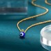 PPJew Evil Eye Necklace Chain Blue Eyes Amulet Pendant Necklace Ojo Turco Kabbalah Protection Adjustable Delicate Jewelry Gift for Women Girls（Golden）