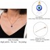 PPJew Evil Eye Necklace Chain Blue Eyes Amulet Pendant Necklace Ojo Turco Kabbalah Protection Adjustable Delicate Jewelry Gift for Women Girls（Golden）