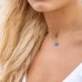 PPJew Evil Eye Necklace Chain Blue Eyes Amulet Pendant Necklace Ojo Turco Kabbalah Protection Adjustable Delicate Jewelry Gift for Women Girls（Golden）