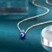 PPJew Evil Eye Necklace Chain Blue Eyes Amulet Pendant Necklace Ojo Turco Kabbalah Protection Adjustable Delicate Jewelry Gift for Women Girls（Silver）