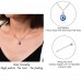 PPJew Evil Eye Necklace Chain Blue Eyes Amulet Pendant Necklace Ojo Turco Kabbalah Protection Adjustable Delicate Jewelry Gift for Women Girls（Silver）